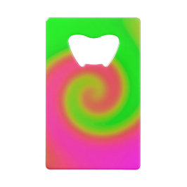 Swirl Green Roze Creditkaart Flessenopener