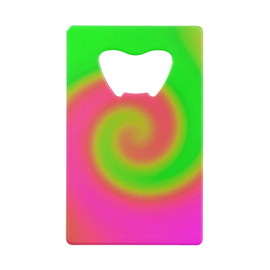 Swirl Green Roze Creditkaart Flessenopener (Achterkant)