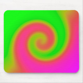 Swirl Green Roze Muismat