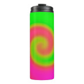 Swirl Green Roze Thermosbeker (Voorkant)