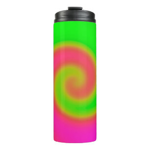 Swirl Green Roze Thermosbeker