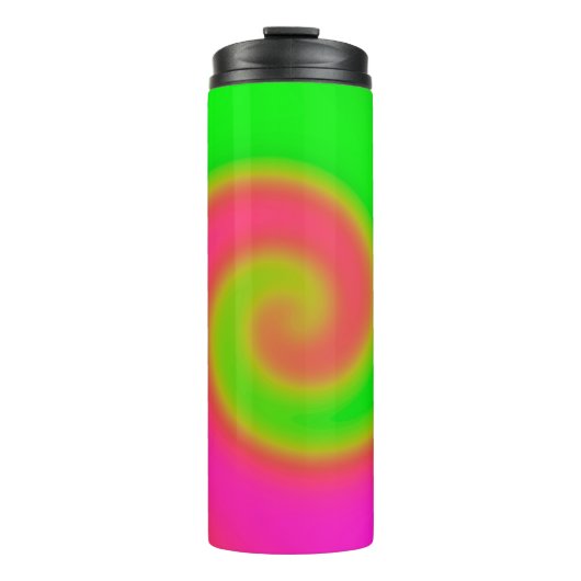 Swirl Green Roze Thermosbeker (Voorkant)