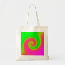 Swirl Green Roze Tote Bag