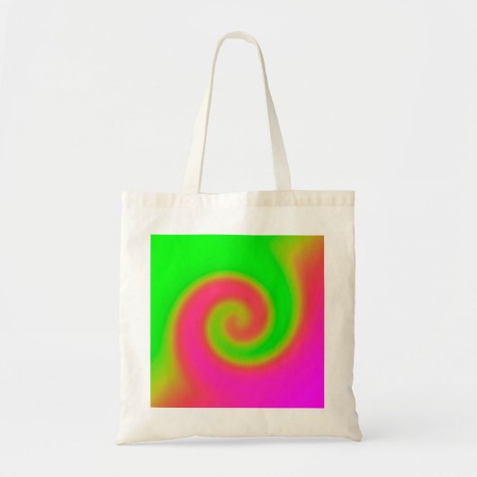 Swirl Green Roze Tote Bag (Voorkant)