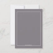 Swirl Grey Rehearsal Dinner Invitation Kaart (Achterkant)