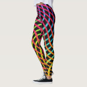 Swirl Grid Painted Lines Art Leggings (Links)