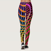 Swirl Grid Painted Lines Art Leggings (Achterkant)