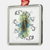 Swirl Grunge Clarinet Metalen Ornament (Links)