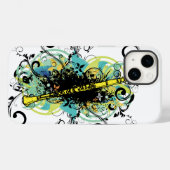 Swirl Grunge Clarinet Player Musician Gift Case-Mate iPhone Case (Achterkant (horizontaal))
