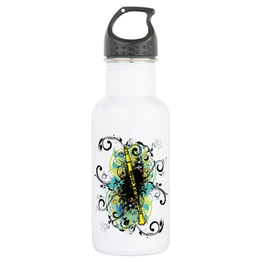 Swirl Grunge Clarinet Waterfles (Voorkant)