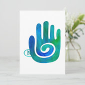 Swirl Hamsa Art Kaart (Staand voorkant)
