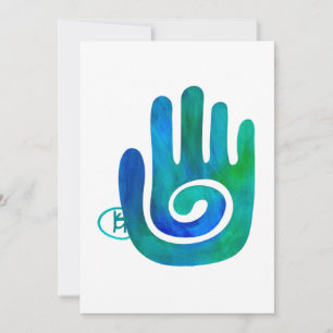 Swirl Hamsa Art Kaart