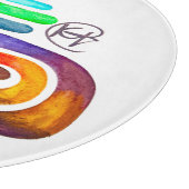 Swirl Hamsas Waterverf Art Snijplank (Hoek)