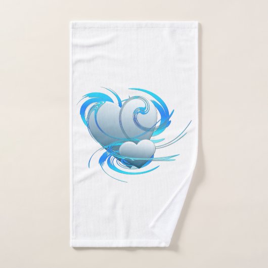 Swirl Hearts Bad Handdoek (Handdoek)