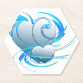 Swirl Hearts Kartonnen Onderzetters (Voorkant)