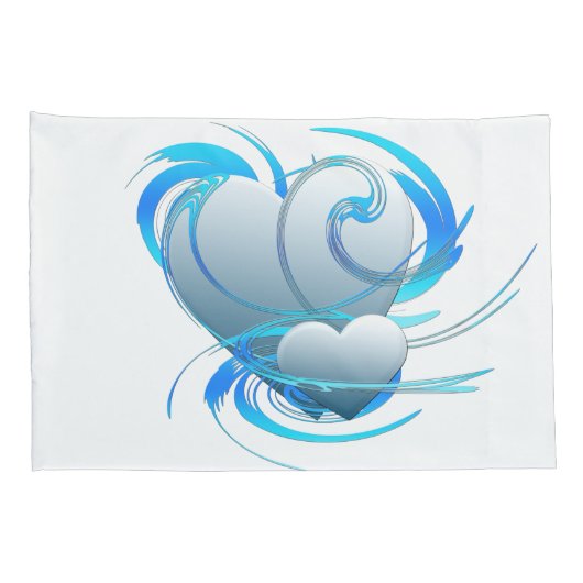 Swirl Hearts Kussensloop (Achterkant-Rechts)