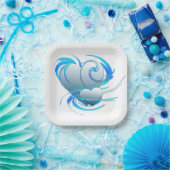 Swirl Hearts Papieren Bordje (Feest)