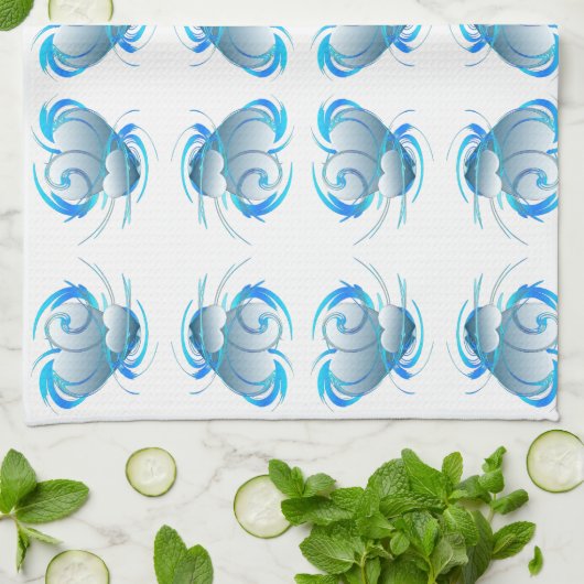 Swirl Hearts Theedoek (Gevouwen)