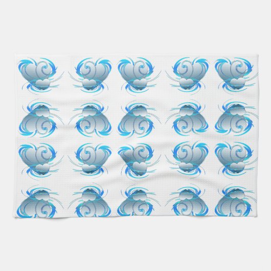 Swirl Hearts Theedoek (Horizontaal)