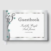 Swirl Jade Floral Design - gastenboek (Voorkant)