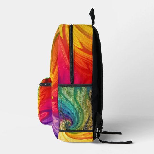 Swirl Kleurrijke Naam Bedrukte Rugzak (Rechts)