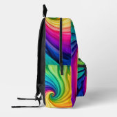 Swirl Kleurrijke Naam Bedrukte Rugzak (Links)
