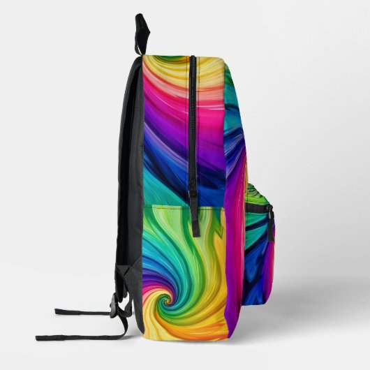 Swirl Kleurrijke Naam Bedrukte Rugzak (Links)