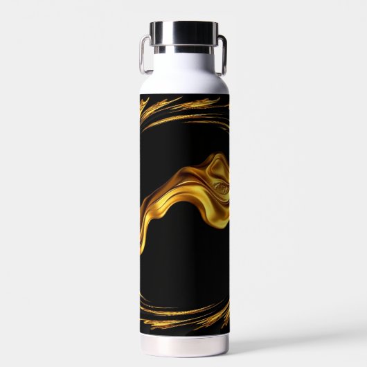 Swirl Liquid Gold Black Monoch Achem Opulent Swirl Waterfles (Voorkant)