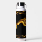 Swirl Liquid Gold Black Monoch Achem Opulent Swirl Waterfles (Achterkant)