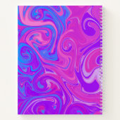 Swirl Marmeren Verf Kunst INITIALEN Roze Schets Pl Notitieboek (Achterkant)