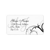 Swirl Monogram Bruiloft RSVP Envelop Adreslabel Etiket (Voorkant)