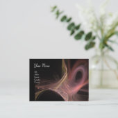 SWIRL MONOGRAM Levendig roze rood bruin Visitekaartje (Staand voorkant)