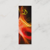 SWIRL MONOGRAM Levendig zwart rood sinaasappel Mini Visitekaartje (Achterkant)