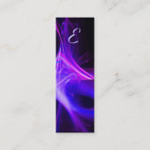 SWIRL MONOGRAM Levendig zwart roze blauw Mini Visitekaartje (Achterkant)