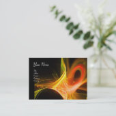 SWIRL MONOGRAM Vibrant zwart, roze, geel Visitekaartje (Staand voorkant)