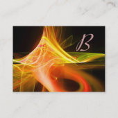 SWIRL MONOGRAM Vibrant zwart, roze, geel Visitekaartje (Achterkant)