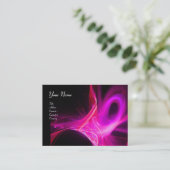 SWIRL MONOGRAM Vibrant zwart, roze rood violet Visitekaartje (Staand voorkant)