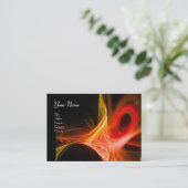 SWIRL MONOGRAM Vibrant zwart roze rood Visitekaartje (Staand voorkant)