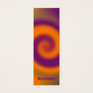 swirl orange purple BookMark Mini Visitekaartjes