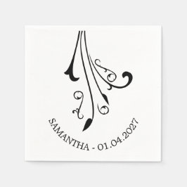 Swirl Ornaments Horror Black Gothic Servet