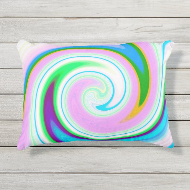 Swirl Pastel Buitenkussen (Voorkant)