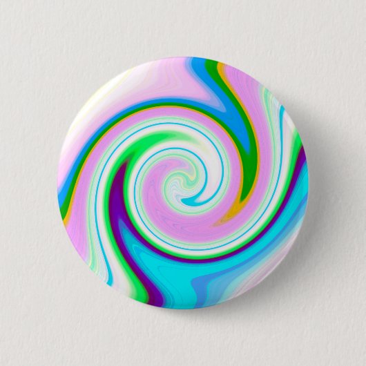 Swirl Pastel Ronde Button 5,7 Cm (Voorkant)