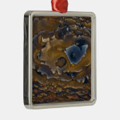 Swirl-patroon op Jasper Slab Metalen Ornament (Rechts)