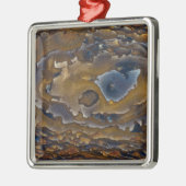 Swirl-patroon op Jasper Slab Metalen Ornament (Links)