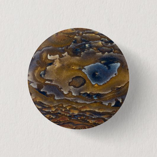 Swirl-patroon op Jasper Slab Ronde Button 3,2 Cm (Voorkant)