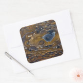 Swirl-patroon op Jasper Slab Vierkante Sticker (Envelop)