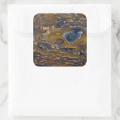 Swirl-patroon op Jasper Slab Vierkante Sticker (Tas)