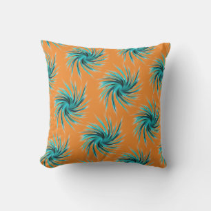 Swirl Pattern - Blauwgroen Groen Blauw Oranje Geel Buitenkussen