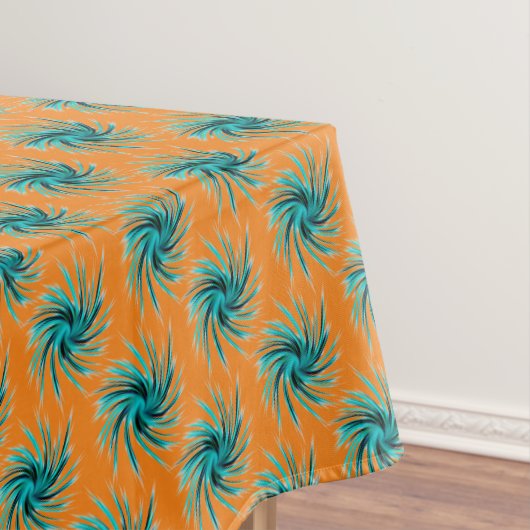 Swirl Pattern - Blauwgroen Groen Blauw Oranje Geel Tafelkleed (Voorbeeld)