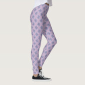 Swirl Pattern - Navy Blue Sky Blue Leggings (Rechts)